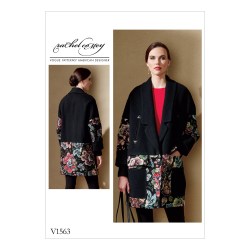 1563 VOGUE RACHEL COMEY LOOSE LINED CONTRAST JACKET PATTERN 6-14 NEW